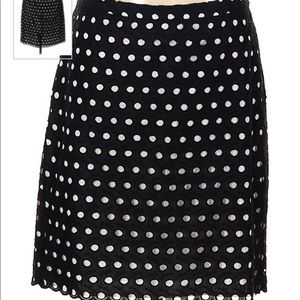 Loft black and white skirt Polk a dot skirt